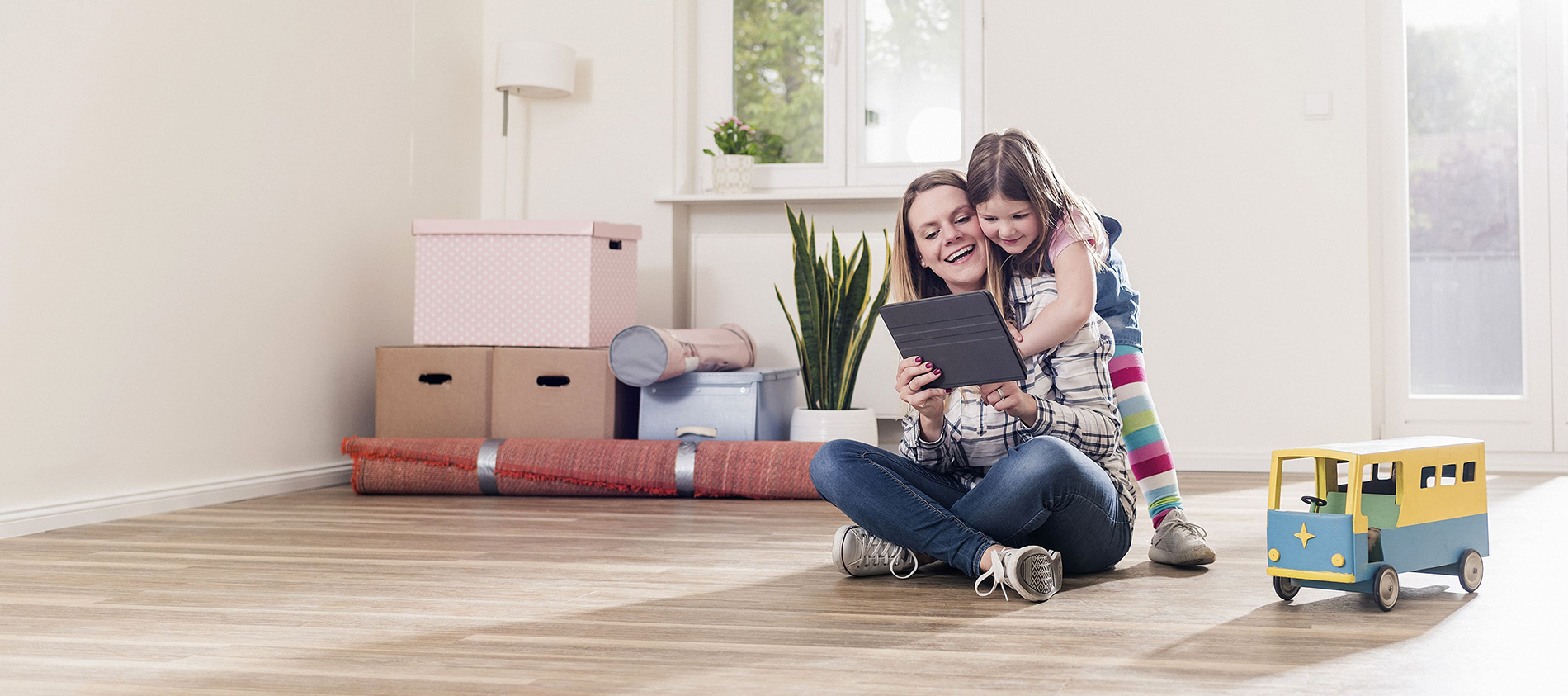 Family looking for new flooring